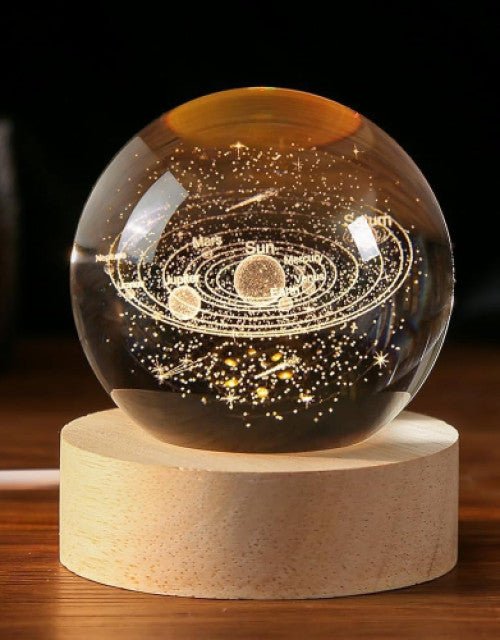 3d Crystal Ball Night Lamp - AMAZIKART