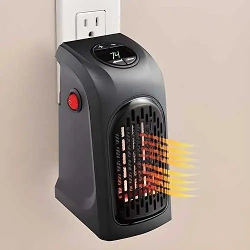 Electric Room Heater - Wall - Outlet 400 Watts Black - AMAZIKART