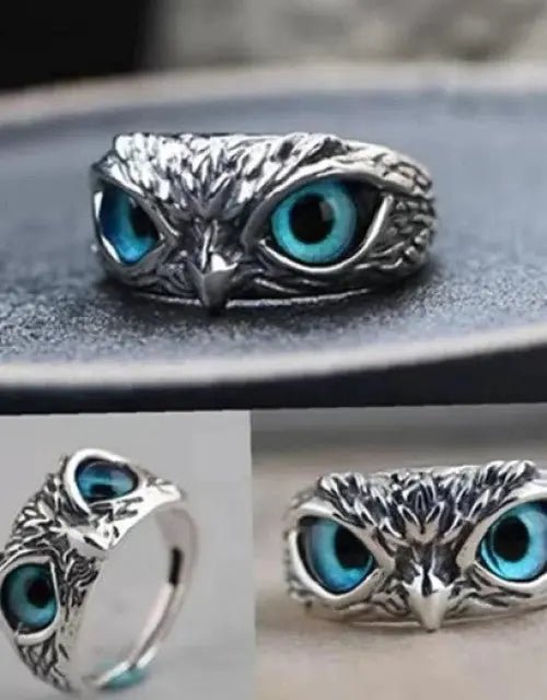 Silver Plated Ring - owl For Good Luck (Pack of 1) - AMAZIKART