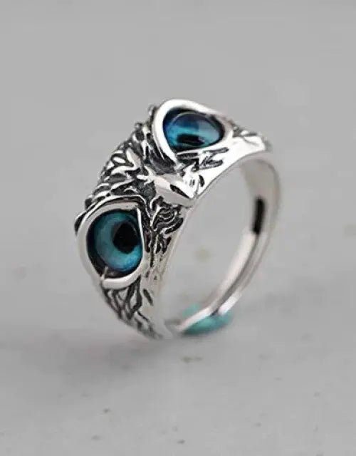 Silver Plated Ring - owl For Good Luck (Pack of 1) - AMAZIKART