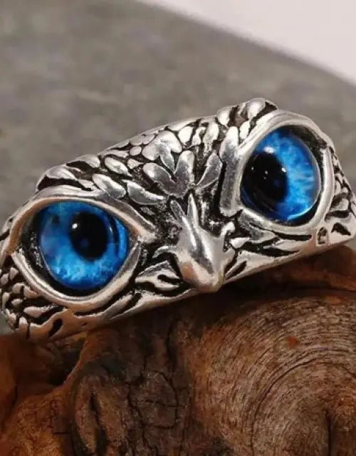 Silver Plated Ring - owl For Good Luck (Pack of 1) - AMAZIKART