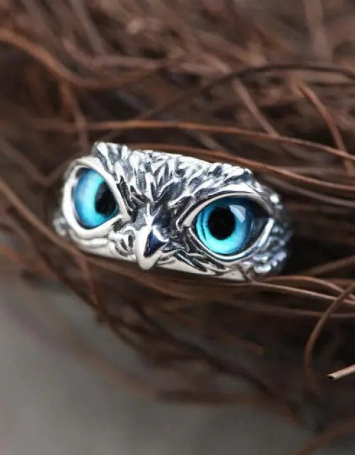 Silver Plated Ring - owl For Good Luck (Pack of 1) - AMAZIKART