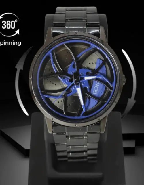 Spinning Gyro Watch Car Wheel Watch Tencel - AMAZIKART